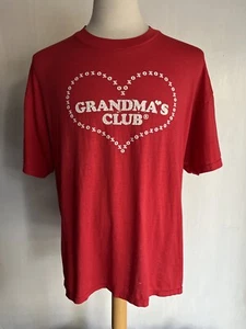 GRANDMA'S CLUB (Distressed) Retro Vintage 90s ❤️ Love Grandmother T-Shirt Sz XL - Picture 1 of 5