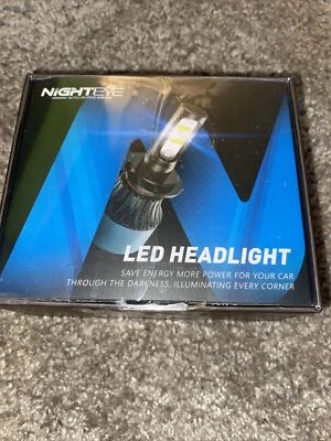 nighteye led headlight H1 350% extremely bright 9000lm 72w new  - Image 1 of 4