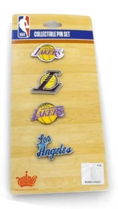 Juego de prendedores de baloncesto de la NBA con logotipo histórico de coleccionista de los Lakers de LA Lakers - Imagen 1 de 2