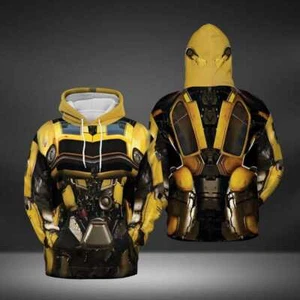 Bumblebee Robot Cosplay Costume Transformers Autobot Hoodie 3D Printed - Picture 1 of 2