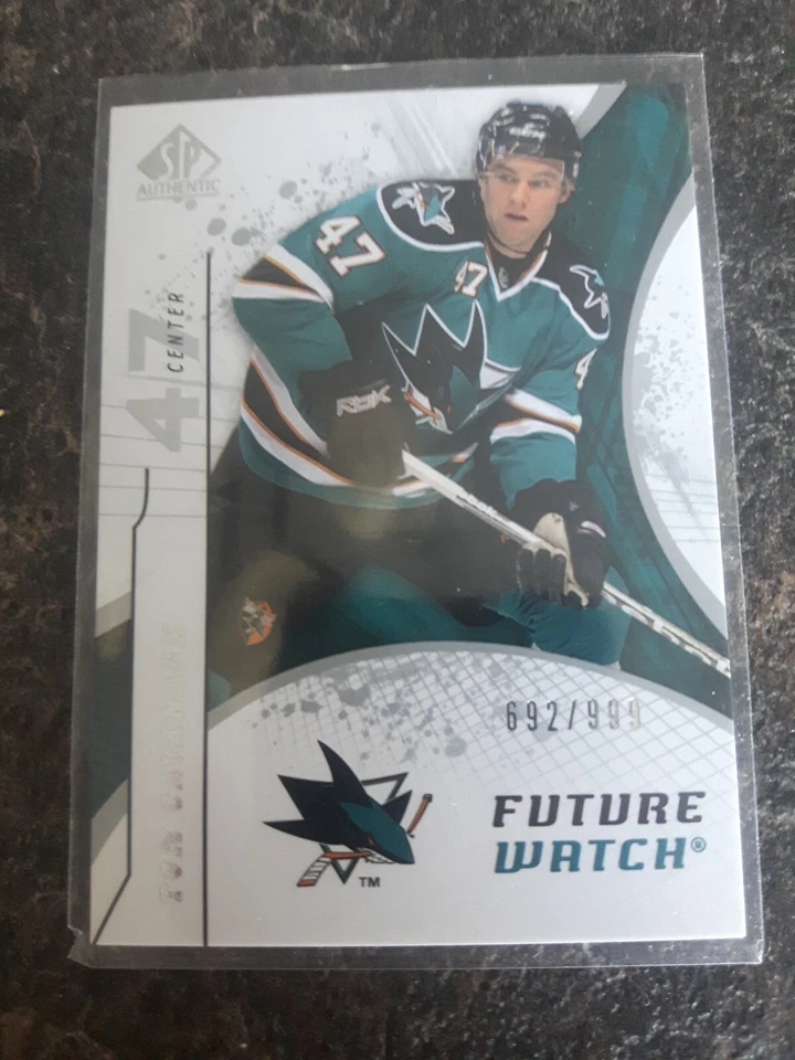 2008-09 Sp Authentic Future Watch Tom Cavanagh Rookie RC 692/999 Card# 188 - Image 1 of 2