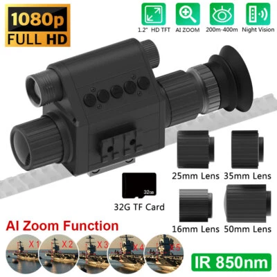 Megaorei Digital Night Vision Rifle Scope Optic Hunting 850nm/940nm IR Camera - Image 1 of 4