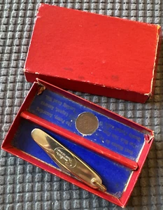 Coltello Pubblicitario Vintage Smoker Farm Elevators-Scatola Originale-Lancaster, PA - Foto 1 di 7