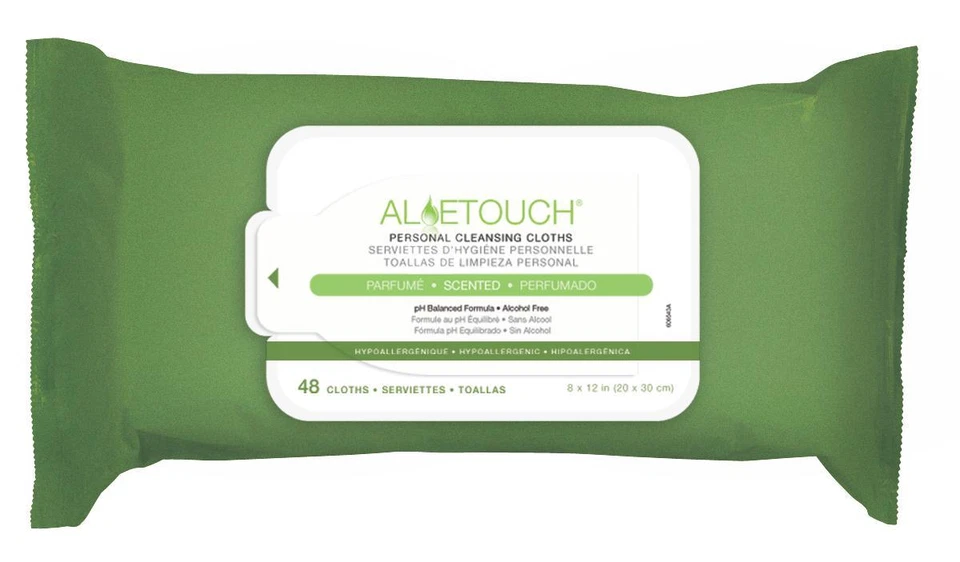 Medline Msc263654hh Aloetouch Personal Cleansing Wipes - 48 Each