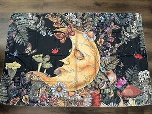 Tapestry Wall Hanging Large Asian Art Fabric Room Decor , Moon, Night - Picture 1 of 5