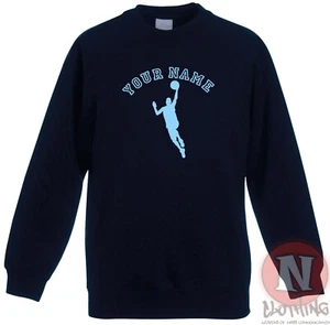 Personalised Basketball player sweatshirt Children kids - Just add name - Picture 1 of 13