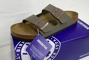 Sandalias Birkenstock ARIZONA para hombre Birko-Flor Nubuck Stone - Imagen 1 de 8