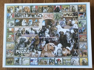 Rompecabezas de 1000 piezas White Mountain - The World of Dogs - ¡NUEVO! - Imagen 1 de 2