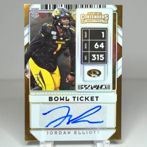 2020 Panini Contenders Bowl Ticket #220 Jordan Elliott RC Auto 87/99 Tigers - Picture 1 of 2