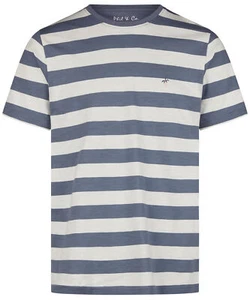 Camiseta de dormir para hombre PHIL & Co Mix&Match 100 % algodón camiseta rayas gris talla XXL - Imagen 1 de 3