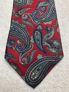 ROBERT STOCK CORBATA HOMBRE ROJO CON AZUL GRIS PAISLEY 4 X 59 - Imagen 1 de 4