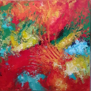 Gemälde - abstrakt - nach Gerhard Richter - tolle Farben - groß- XXL - Utopia 02 - Bild 1 von 2