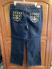 Vintage Baby Phat Size 20 Gold Rhinestone Blue Jeans No Wear Y2K