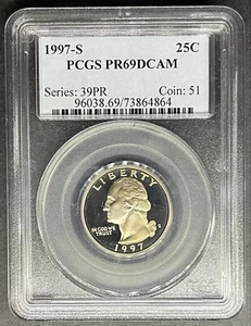 1997-S Proof Washington Quarter PCGS PR-69 DCAM, Buy 3 Items, Get $5 Off! - Picture 1 of 2
