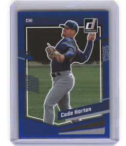 2023 Donruss 125 Cade Horton Holo Blue  Chicago Cubs