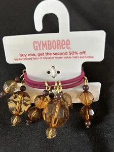 NEW 2007 Kid Girl SAVANNA SUNSET Hair Pony Tail Holder Amber Bauble Head Band - Picture 1 of 5