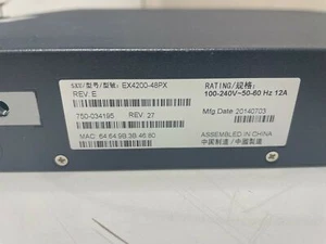 1PCS Juniper EX4200-48PX EX4200 Switch 48 Port PoE Gigabit Ethernet - Picture 1 of 6