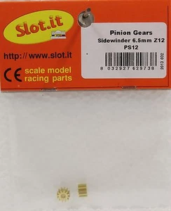 Slot.it SIPS12 12-Tooth Brass Sidewinder Pinion 6.5mm 1:32 Slot Car Part - Picture 1 of 1