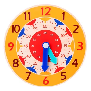 Wooden Cognitive Clock Puzzle – Kids Learning Educational Toy 14cm - Picture 1 of 1