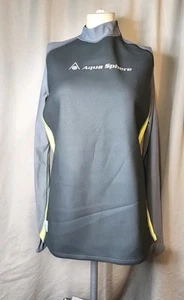 Aqua Sphere Herren Badeoberteil Größe XXL Neoprenanzug Aquaskin grau & gelb langarm - Bild 1 von 12