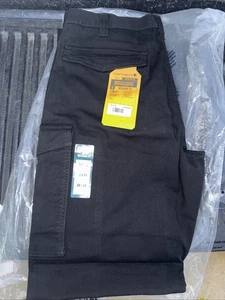 NEW Carhartt Rugged Flex Relaxed Fit Cargo Work Pants BN3574-M Black 38 x 36 NEW - Picture 1 of 2