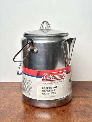 Cafeteira NOS Vintage Coleman 9 xícaras alumínio acampamento - Imagem 1 de 4