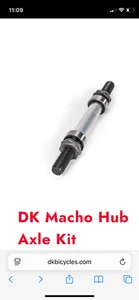 Dk bike company BMX bicycle 14mm sealed bearings axle kit chromoly macho - Picture 1 of 3