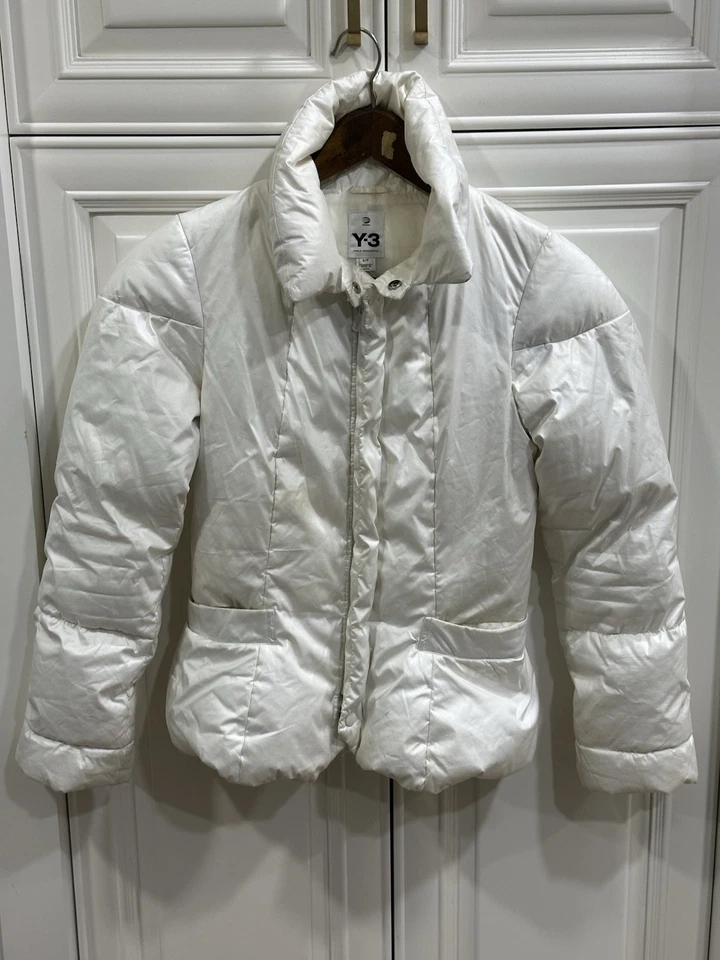 Chaqueta de plumón para mujer Adidas Y-3 blanca talla S/P Foto 1 de 4