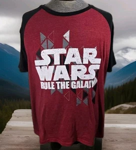 Camiseta Star Wars Para Hombre XL Rule The Galaxy Roja Estampado Gráfico Manga Corta - Imagen 1 de 12