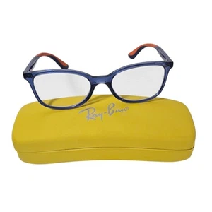 RAY BAN RB1586 Pulido Transparente Azul Niño Niños Anteojos 47-16-130 Marco Solo - Imagen 1 de 20