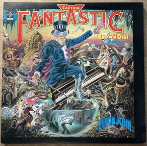 Elton John Captain Fantastic Brown Dirt Cowboy Vinyl LP DJLPX 1 - Picture 1 of 10