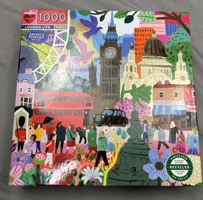 eeboo Peace and Love - London Life 1000 Piece Jigsaw Puzzle - Image 1 of 4
