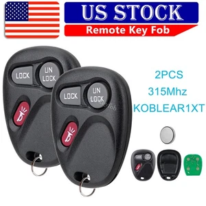 2 Keyless Entry Remote Key Fob for Tahoe Silverado Avalanche Yukon KOBLEAR1XT - Picture 1 of 7