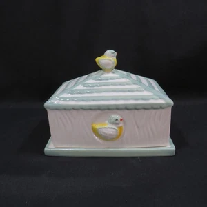 Vintage Butterdose Vogel Design Keramik - Bild 1 von 22
