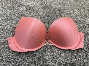 Victoria’s Secret Bombshell Plunge 36B korallenrosa Glitzer BH Push Up C3 - Bild 1 von 6