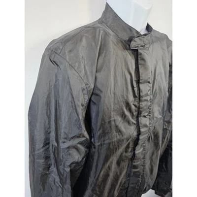 Harley Davidson Jacket Tall Large Black Motorcycle Rain zipper W/ storm flap/R29 - Image 1 of 4