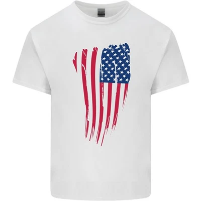 USA Stars & Stripes Flag July 4th America Kids T-Shirt Childrens - Image 1 of 2