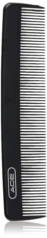 Тонкая зубная расческа ACE Pocket — 4,5 дюйма, черная — отлично подходит для всех типов волос — тонкая C - Изображение 1 из 4