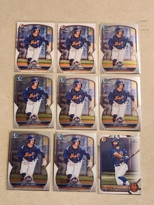 NEW YORK METS JETT WILLIAMS RC LOT X9 CARDS BOWMAN DRAFT & BOWMAN CHROME - Picture 1 of 1