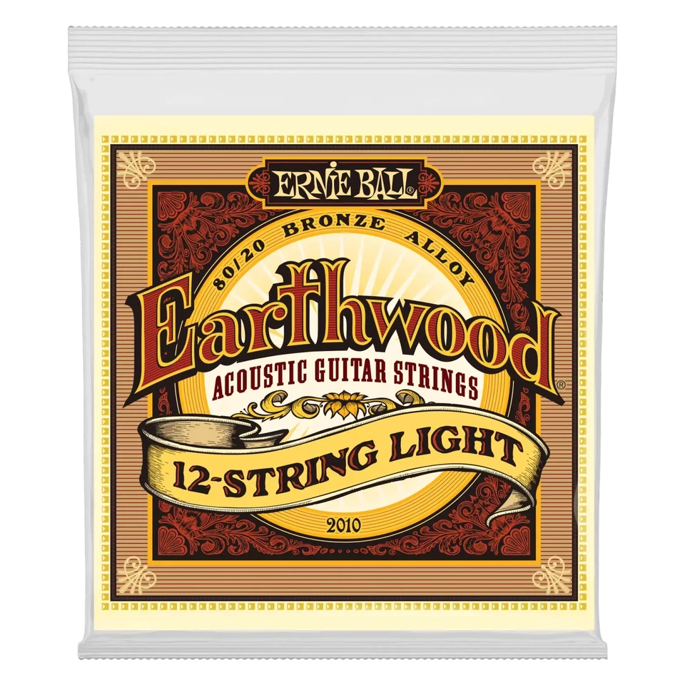 Ernie Ball 12-String Earthwood 80/20 Bronze Alloy Acoustic Strings (Light 9-46)