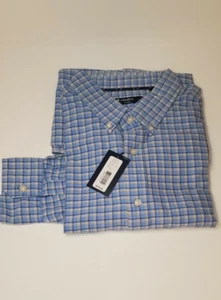 Cremieux Classic 38 XXL yellow white and blue plaid Dress Shirt NWT reg. $79.99 - Picture 1 of 5