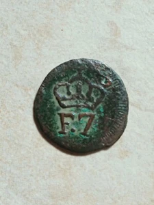 1813 🇩🇴 DOMINICAN REPUBLIC 1/4 REAL. FERDINAND 7. REAL DE SANTO DOMINGO. KM #2 - Picture 1 of 10