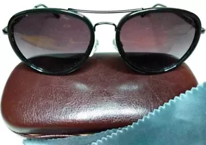 GWEN STEFANI GX502 SUNGLASSES–BLACK METAL FRAME / GRADIANT BLACK LENS 57/17 135 - Picture 1 of 8
