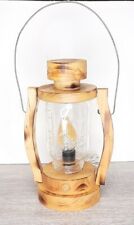 Vintage Ball Mason Jar Lamp Wood Pine Hanging Rustic Decor Hunting Cabin Lantern