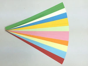 90 pcs double sided lucky star Origami folding paper, 10 colors. - Picture 1 of 1