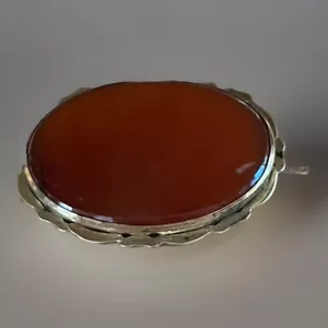 Antike ovale Anstecknadel/Brosche aus schottischem Achat, Anfang 19. Jh. - Bild 1 von 8