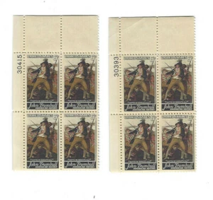 EE. UU. # 1361 2 Bloques de Placas Estampada sin montar o nunca montada John Turnbull (6 centavos) Envío Gratuito a EE. UU. - Imagen 1 de 1