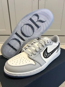 Size 9.5 - Dior x Air Jordan 1 Low Gray - Picture 1 of 21