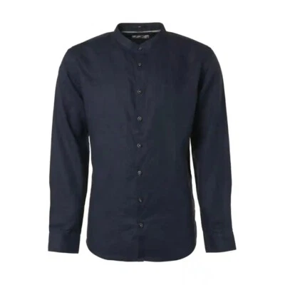 No Excess Camisa de Hombre Lino Azul 19470262SN 078 Noche - Imagen 1 de 4