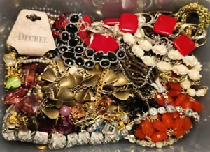Vintage to Now Jewelry Junk Drawer Rhinestone Craft Repair Harvest 2 Pounds - Picture 1 of 13